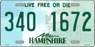NH license plate 3401672