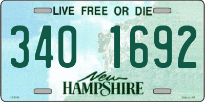 NH license plate 3401692