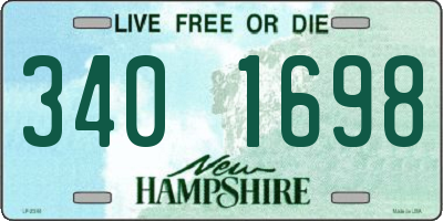 NH license plate 3401698