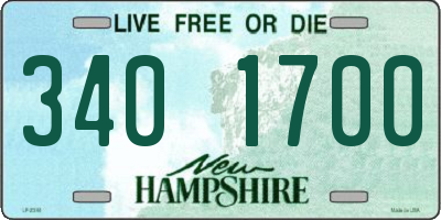 NH license plate 3401700