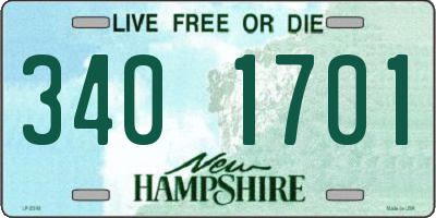 NH license plate 3401701