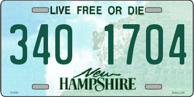 NH license plate 3401704