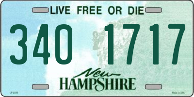 NH license plate 3401717