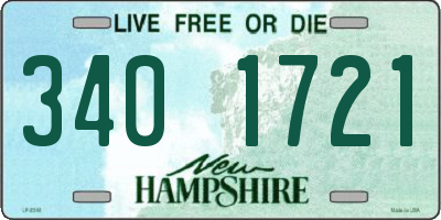 NH license plate 3401721