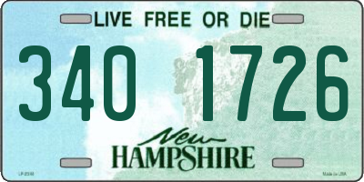 NH license plate 3401726
