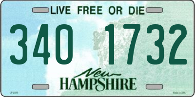 NH license plate 3401732
