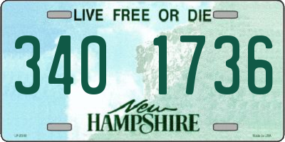 NH license plate 3401736