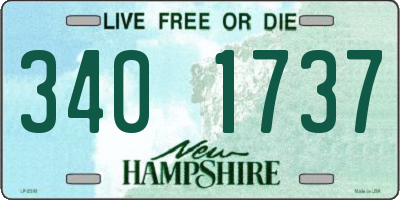 NH license plate 3401737