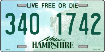 NH license plate 3401742