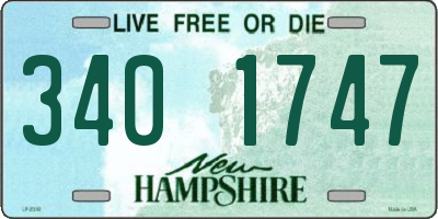 NH license plate 3401747