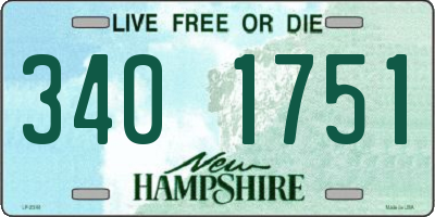 NH license plate 3401751