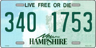 NH license plate 3401753