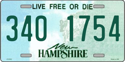 NH license plate 3401754