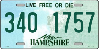 NH license plate 3401757