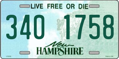 NH license plate 3401758