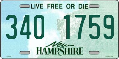 NH license plate 3401759