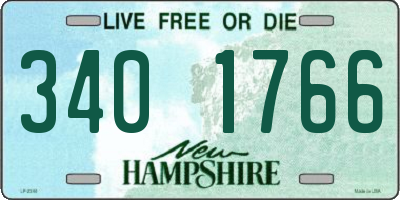 NH license plate 3401766