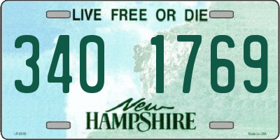 NH license plate 3401769