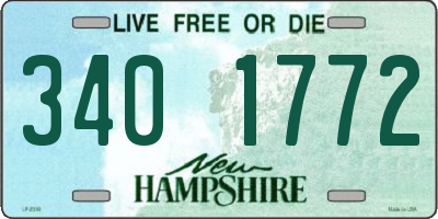 NH license plate 3401772