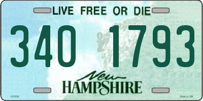 NH license plate 3401793