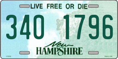 NH license plate 3401796