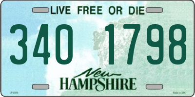 NH license plate 3401798