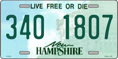 NH license plate 3401807