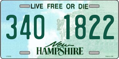NH license plate 3401822