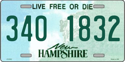 NH license plate 3401832