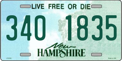 NH license plate 3401835