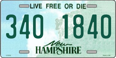 NH license plate 3401840