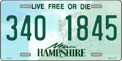 NH license plate 3401845
