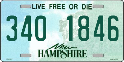 NH license plate 3401846