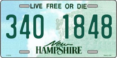 NH license plate 3401848