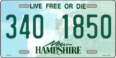 NH license plate 3401850