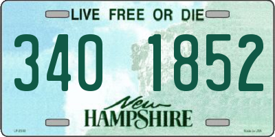 NH license plate 3401852