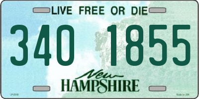 NH license plate 3401855