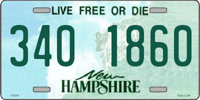 NH license plate 3401860
