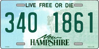 NH license plate 3401861