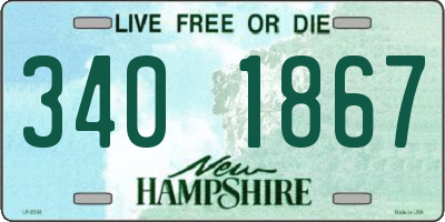 NH license plate 3401867