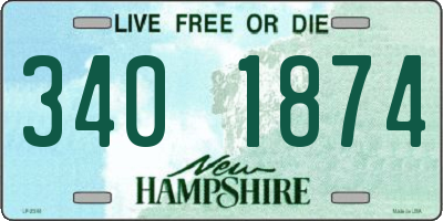 NH license plate 3401874