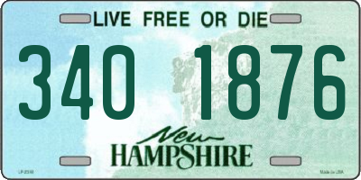 NH license plate 3401876