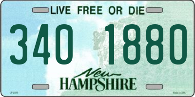 NH license plate 3401880
