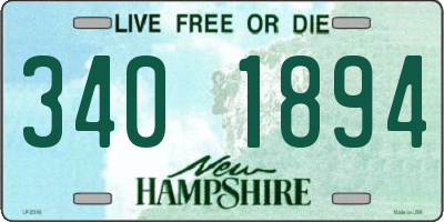 NH license plate 3401894