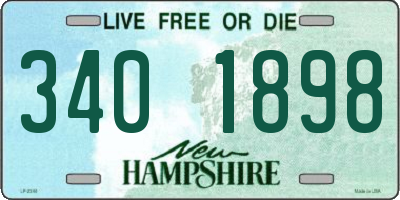 NH license plate 3401898