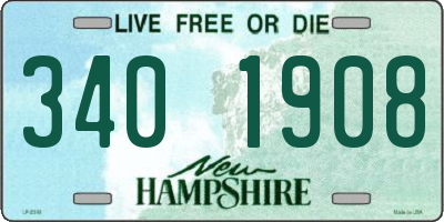 NH license plate 3401908