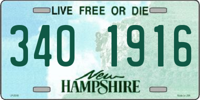 NH license plate 3401916