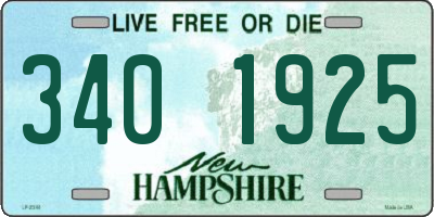 NH license plate 3401925