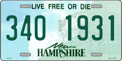 NH license plate 3401931