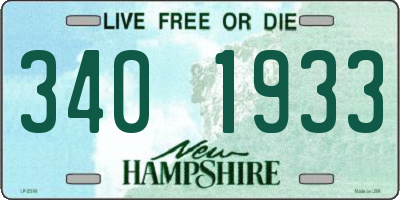 NH license plate 3401933